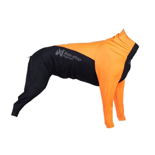 Non-stop Dogwear Protector hundedrakt F Orange/Black - Full kroppsbeskyttelse for hunder