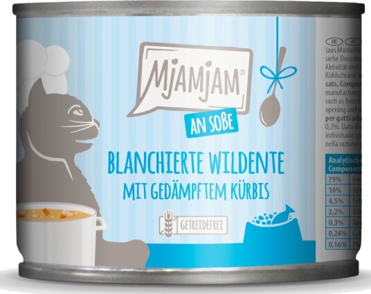 Mjamjam Våtfôr Med I Saus Blansjert Villand Med Dampet Gresskar 24 X 185 G