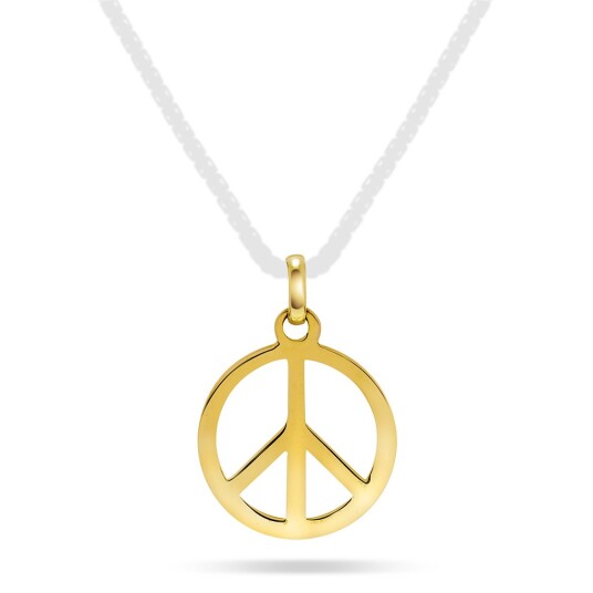 Pan Jewelry Anheng i 585 gult gull med peace tegn Pan Jewelry Anheng i 585 gult gull med peace tegn