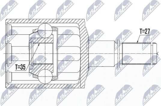 Nty Drivknute drivaksel NTY NPW CH 028