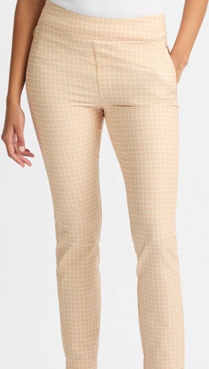 Röhnisch Grace Pant Golfbukser dame Minicheck Peach X Large