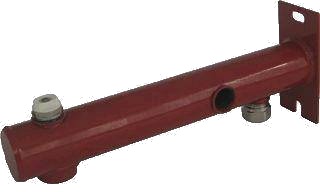 Kombi Vægophæng / Tilslutningssæt Til Trykeksp. Beh. 15Mm Klemr. Cv Nedad. 3/4" Trykeksp Nedad. Incl Luftskrue. 2 Ekstra ½" Mf. Rød