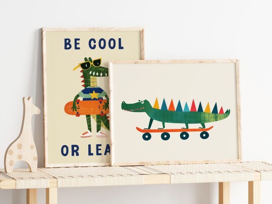 Namly Design Plakat Cool Crocodile / Sett med 2 POSTERVSMKH4