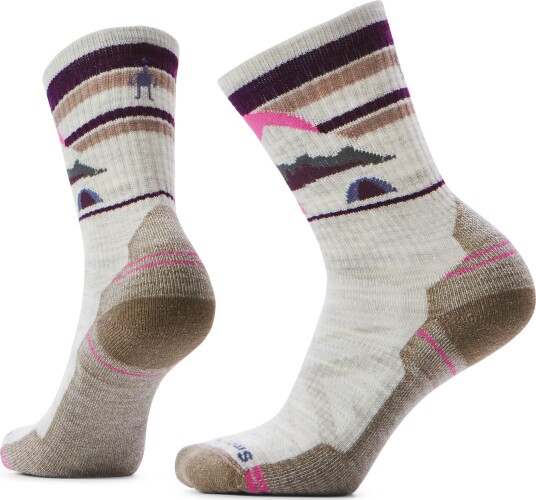 Smartwool Women's Hike Light Cushion New Pattern Crew Socks Ash 34 37 Smartwool Women's Hike Light Cushion New Pattern Crew Socks Ash 34 37