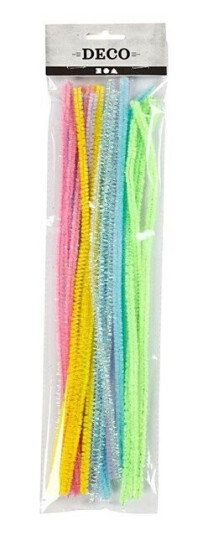 Creativ Company Chenille Thread Pastel colors 24pcs.