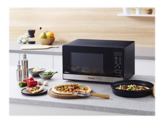 Panasonic Nn-Gd38 Mikrobølgeovn Med Grill 23 Liter 1000 W Rustfritt Stål / Svart Panasonic Nn-Gd38 Mikrobølgeovn Med Grill 23 Liter 1000 W Rustfritt Stål / Svart