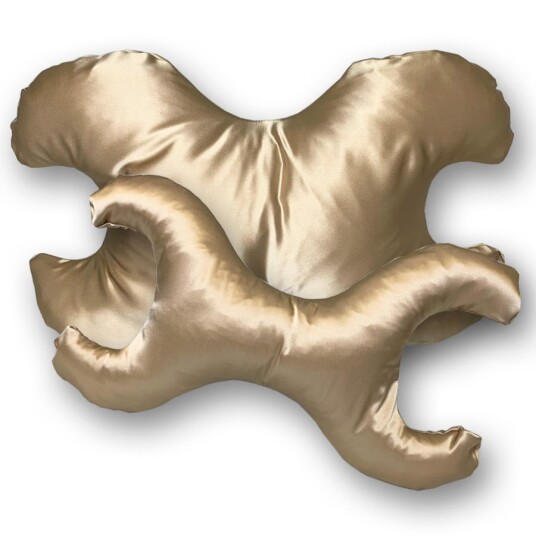 Save My Face Set large and small pillow with 100% silk cover Bronze Save My Face Set large and small pillow with 100% silk cover Bronze