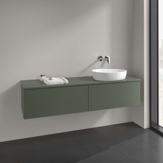 Villeroy & Boch Antao Servantskap med 2 skuffer 160x50x36 cm m/lys Grønn Matt