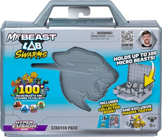 MrBeast Lab Swarms Fusion Koffert med Figur og Samlekatalog MrBeast Lab Swarms Fusion Koffert med Figur og Samlekatalog