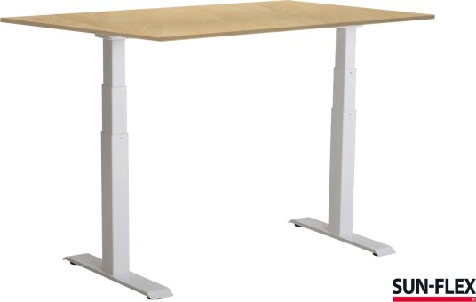 Sun-Flex®Easydesk Adapt Vi, Pure White, Bjørkelaminat, 160*80 Sun-Flex®Easydesk Adapt Vi, Pure White, Bjørkelaminat, 160*80