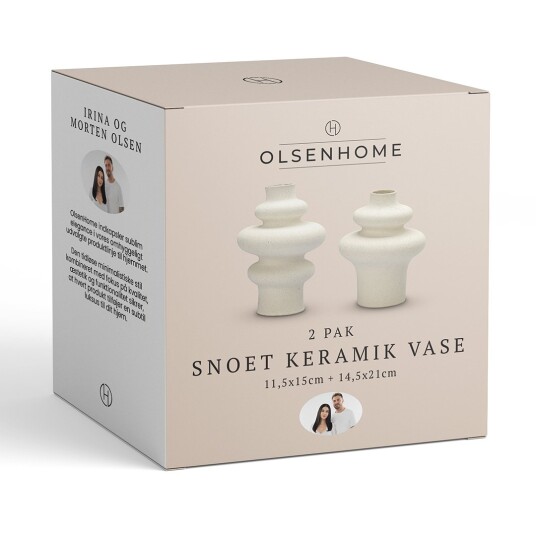 Olsen Home Snoet Waza Keramikkvase - 2 Stk