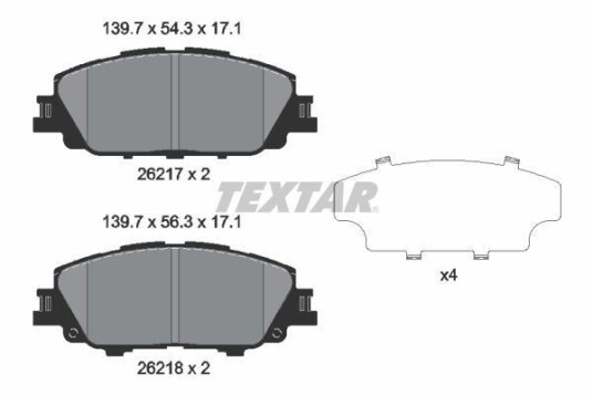 Bremseklosser TEXTAR 2621701 Bremseklosser TEXTAR 2621701