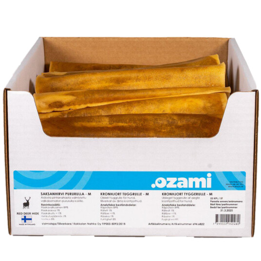 Ozami Tyggerull til hund av Råhjort 21 cm - Naturlig hundesnack