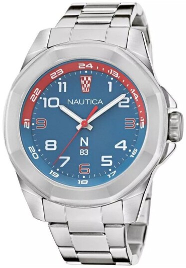 Nautica Herreklokke NAPTBS206 Tortuga Bay Blå/Stål Ø46 mm