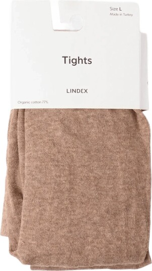 Lindex Knitted Tights In Cotton Beige L