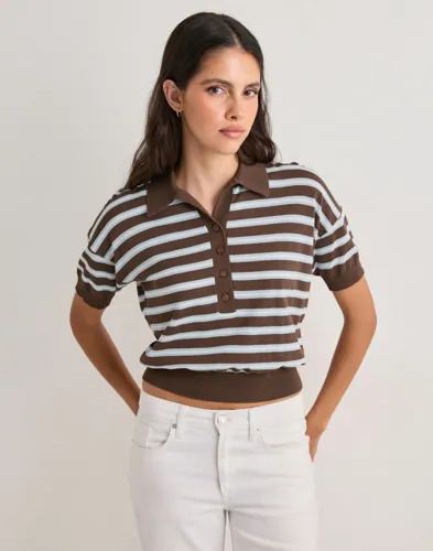 Neo Noir Brun Emira Knit Polo Top