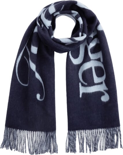 Tommy Hilfiger Th Script Woven Scarf Navy ONE SIZE