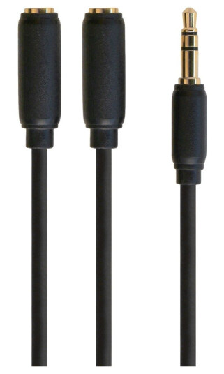 Senz Mini Jack-splitter svart Senz Mini Jack-splitter svart