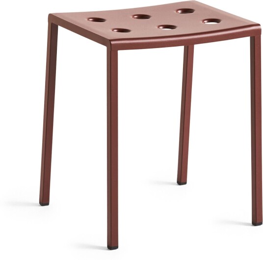 Hay - Balcony Stool / Iron Red - Utendørs Krakker Og Puffer - Ronan & Erwan Bouroullec - Rød Hay - Balcony Stool / Iron Red - Utendørs Krakker Og Puffer - Ronan & Erwan Bouroullec - Rød