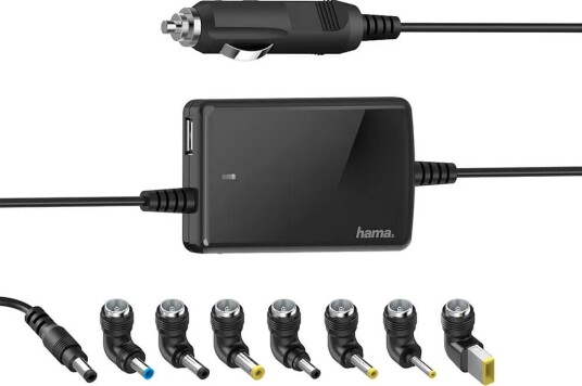 Hama "Slim & Light" Universal Car Notebook Power Supply Unit - Bilstrømadapter - 12 V - 70 Watt - Svart