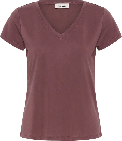 Soaked Slcolumbine V Neck Ss Burgundy XL