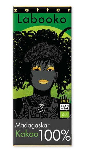 Zotter Labooko 100% Madagascar Craft Chocolate Bar