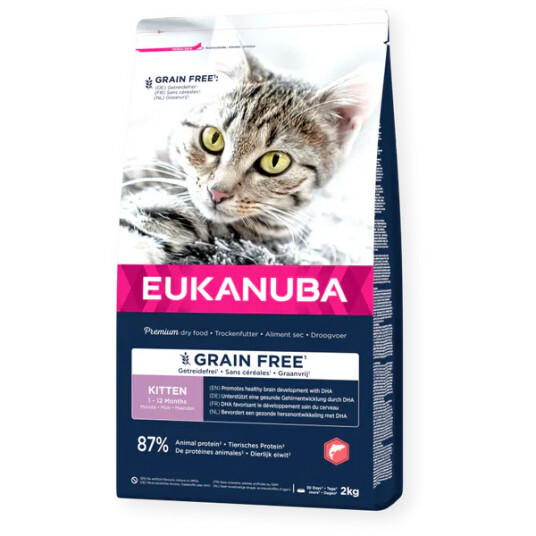 Eukanuba Kitten Grain Free Rikt På Laks 2 kg Eukanuba Kitten Grain Free Rikt På Laks 2 kg