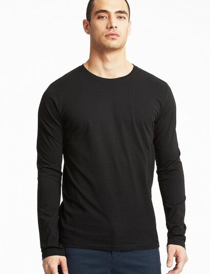 Lindbergh 3Pk Basic Tee L/S - Black - XL