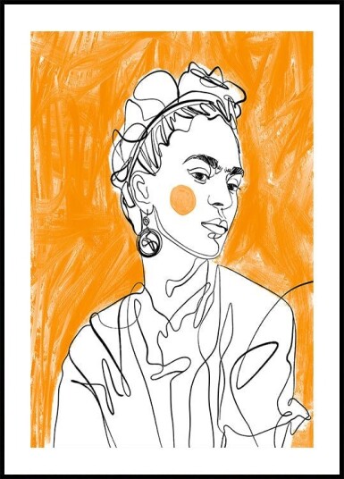 Muse in Orange Plakat Plakat / 21x30cm