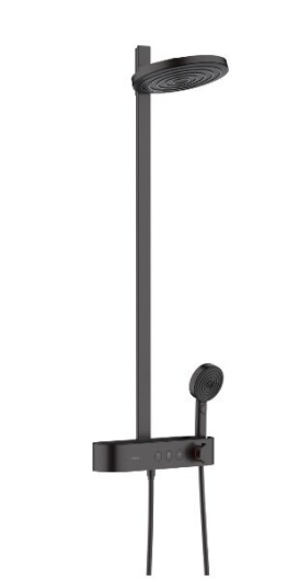 Hansgrohe Pulsify Select Showerpipe/takdusjsett 260 2jet - Med ShowerTablet Select 400-Matt sort
