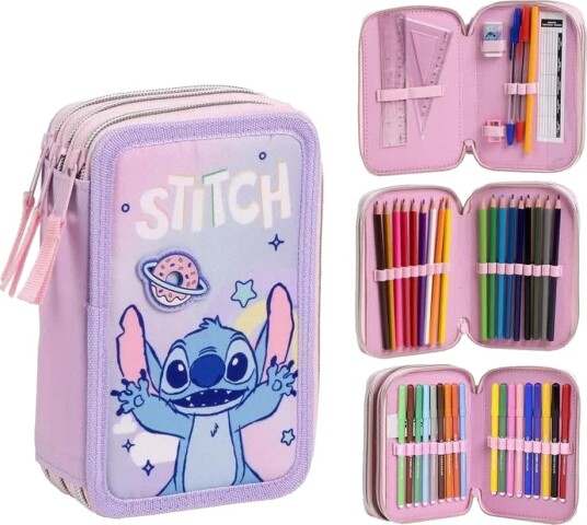 Disney Stitch Pennal Med 3 Rom Med Innhold