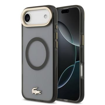 Lacoste iPhone Air Frosted Finish Gold Logo Hybrid-deksel - MagSafe-kompatibel - Svart Lacoste iPhone Air Frosted Finish Gold Logo Hybrid-deksel - MagSafe-kompatibel - Svart