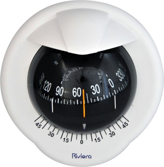 Riviera Polare BP1 kompass for skottmontering - hvit - sort
