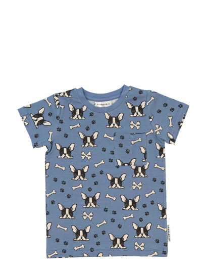 Geggamoja Bamboo T Shirt Blue 110/116