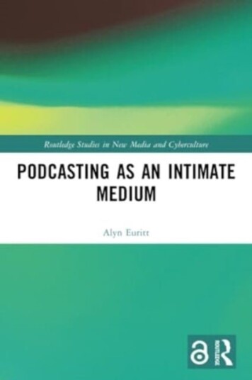 Podcasting as an Intimate Medium
