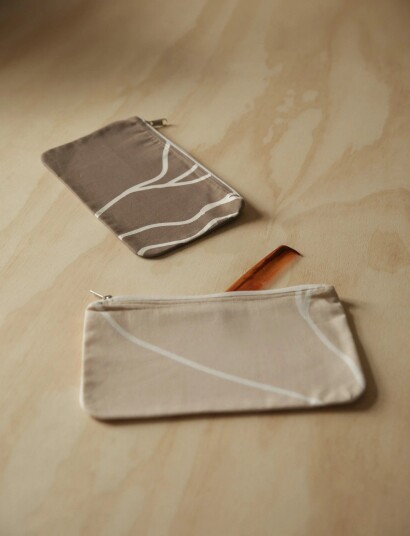 The Organic Company Reconnect Cosmetic Bag   Beige   28X 16CM
