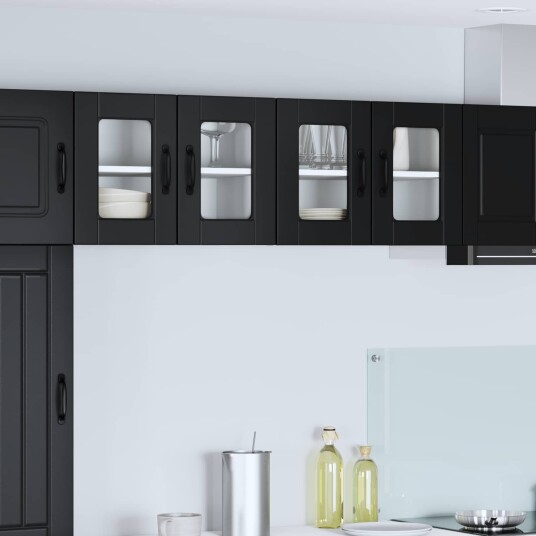 vidaXL Vegghylle PORTO Svart 60 x 31 x 40 cm Konstruert tre