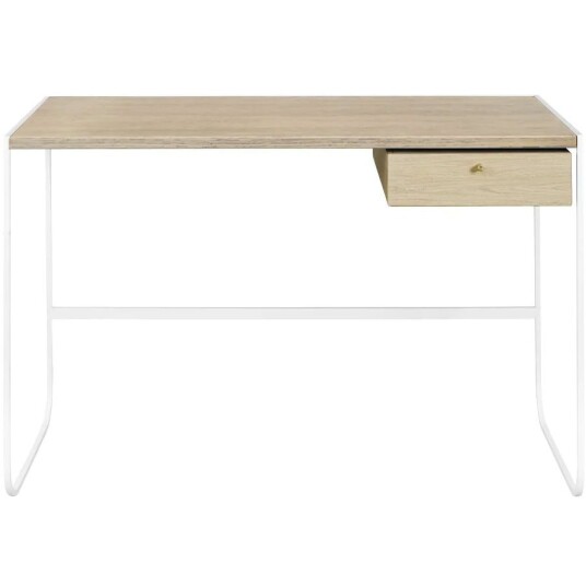 Asplund Tati Skrivebord Med Skuff Hvit / Hvitbeiset Eik