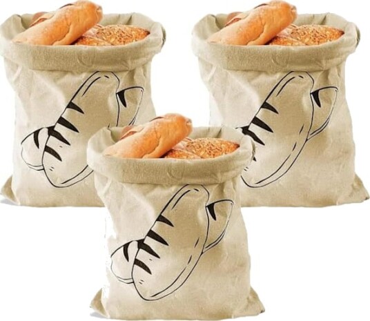 stk brødposer 30 × 40 cm stoffbrødposer gjenbrukbare linbrødposer med snøring brødoppbevaringspose for brød frukt og grønnsaker