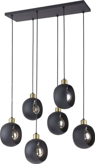 Hengelampe Orno Jala 6P E27 Maks. 15W Svart Hengelampe Orno Jala 6P E27 Maks. 15W Svart