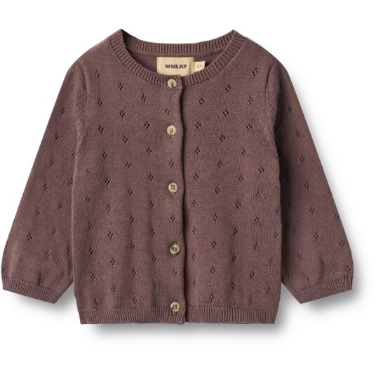 Wheat Plum Strikk Cardigan Maia 12 mdr/80