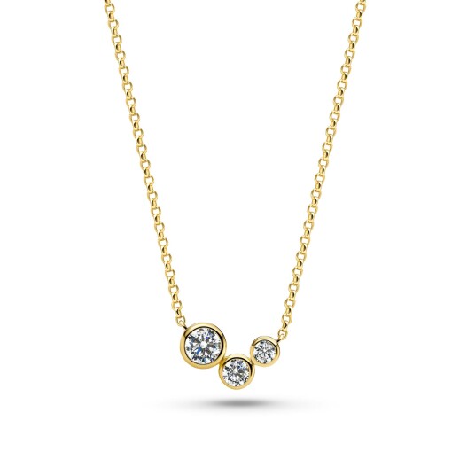 Sif Jakobs Jewellery Sardinien Tre Necklace Gullfarge Hvit 11.5 mm