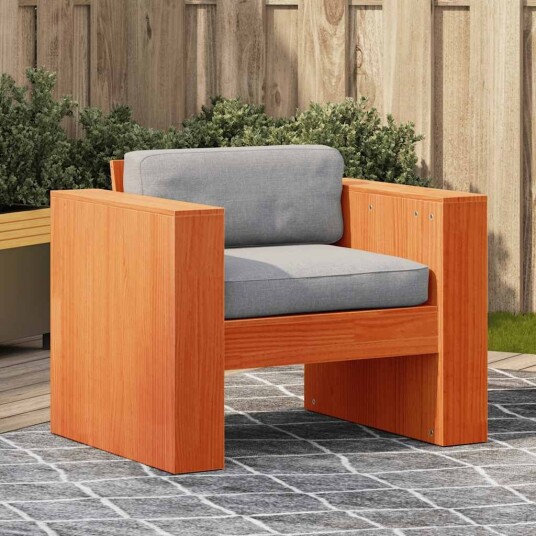  Hagesofa voksbrun 79x60x62 cm heltre furu 844623