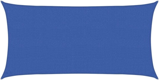 vidaXL Solseil Blå 2 x 6 m HDPE