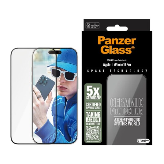 PanzerGlass Keramisk Skjermbeskyttelse iPhone 16 Pro Ultra Wide Fit PanzerGlass Keramisk Skjermbeskyttelse iPhone 16 Pro Ultra Wide Fit