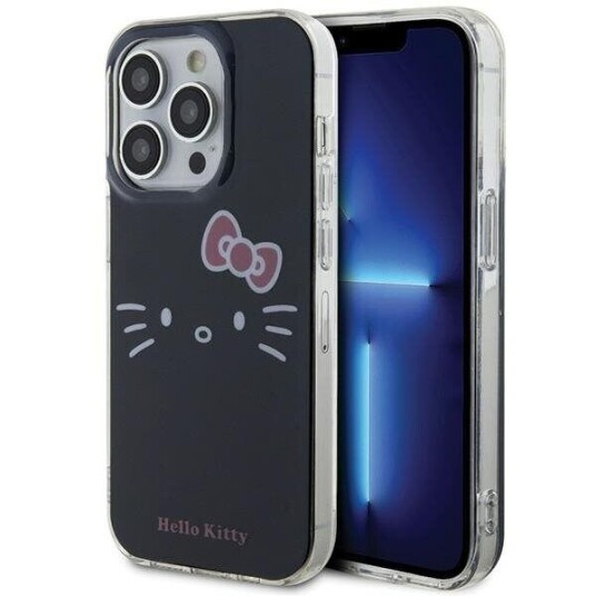 Hello Kitty Iml Kitty Face Dėklas Iphone 14 Pro - Juodas