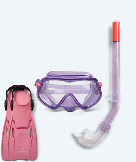 Watery snorkelsett til barn (4-10) - Winslet/Fleetwood - Lilla/rosa - Snorkelsett barn