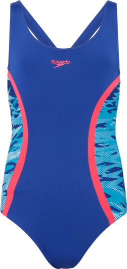 Speedo Hyperboom Splice Muscleback Swimsuit Navy 6