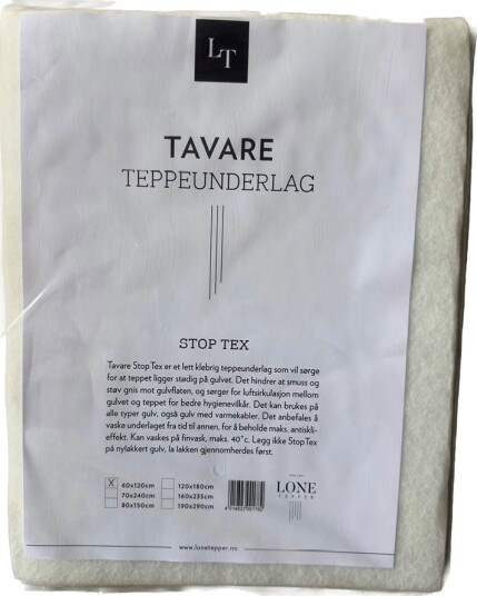 Lone Tepper   Stop Tex filt teppeunderlag 60x120 cm
