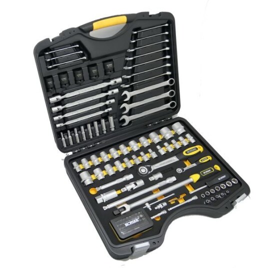 Ironside 102341 Pipenøkkelsett 1/4" og 1/2", med bits, 114 deler, Håndverktøy